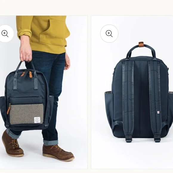 Chic Navy and Gray Baby Bag Set - Picture 4 of 6